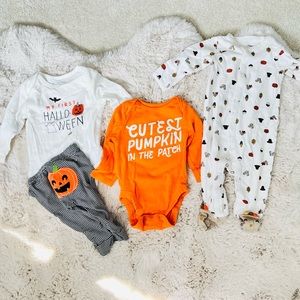 6-9 month gender neutral Halloween & Thanksgiving baby clothes